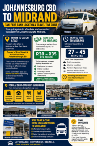 Johannesburg CBD to Midrand taxi fare and rank location